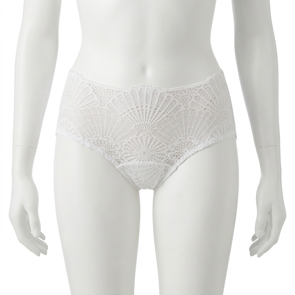 NEW COMMANDO women's butter lace hipster bikini in white